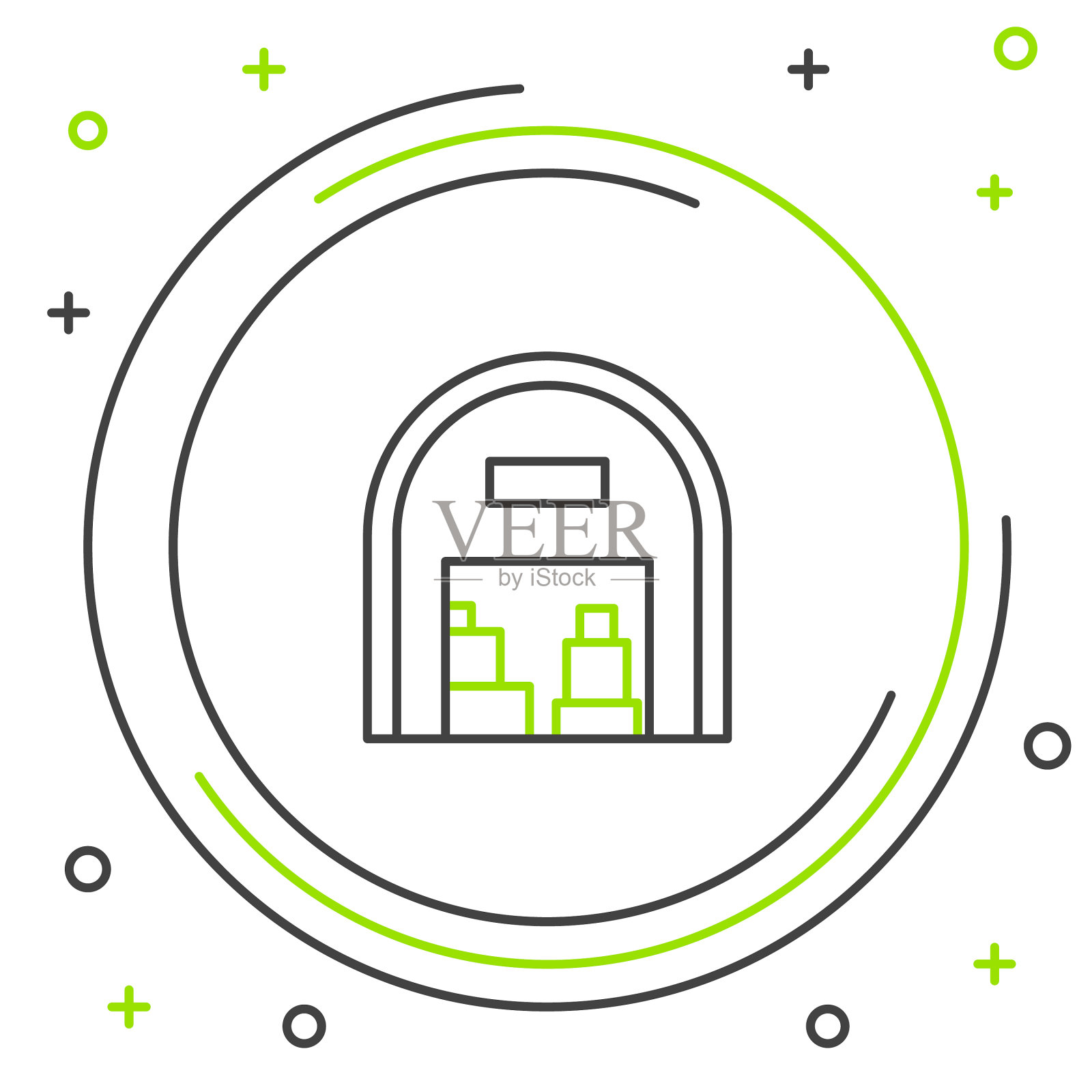 线仓库图标隔离在白色背景上插画图片素材