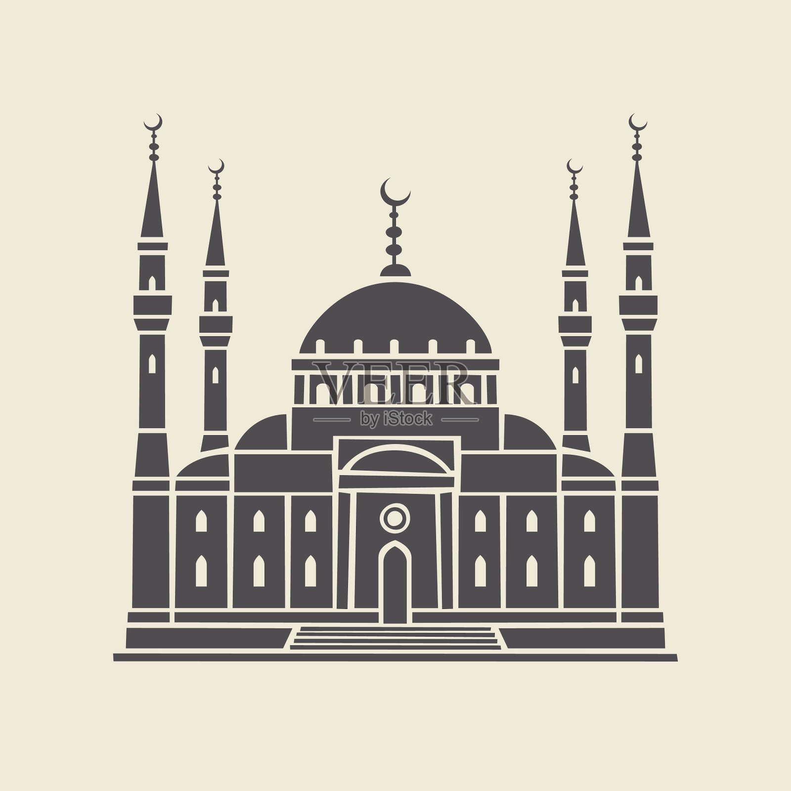 图标或模板传统穆斯林清真寺插画图片素材