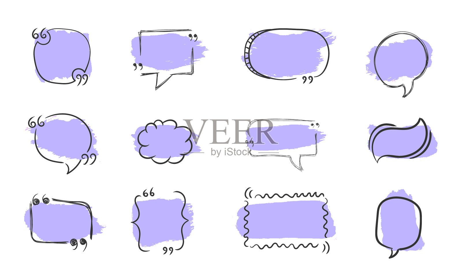 引用文本框插画图片素材