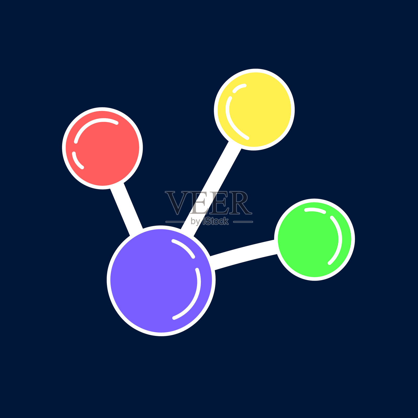 分子DNA设计对象,科学元素和图标素材