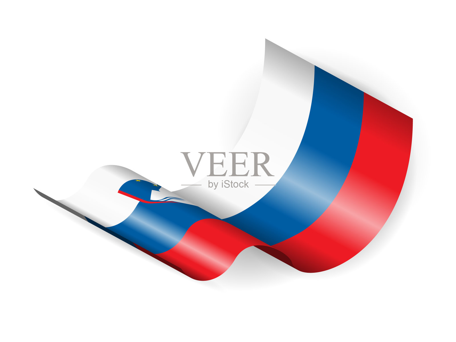 斯洛文尼亚挥舞着国旗插画图片素材