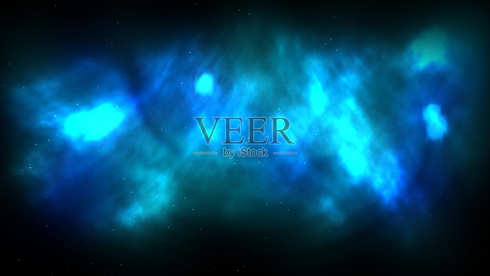 天空中美丽的蓝色星云照片摄影图片