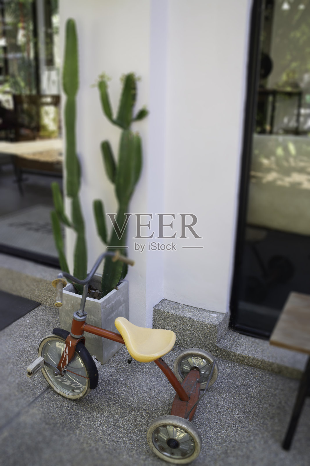 户外花园花盆装饰照片摄影图片