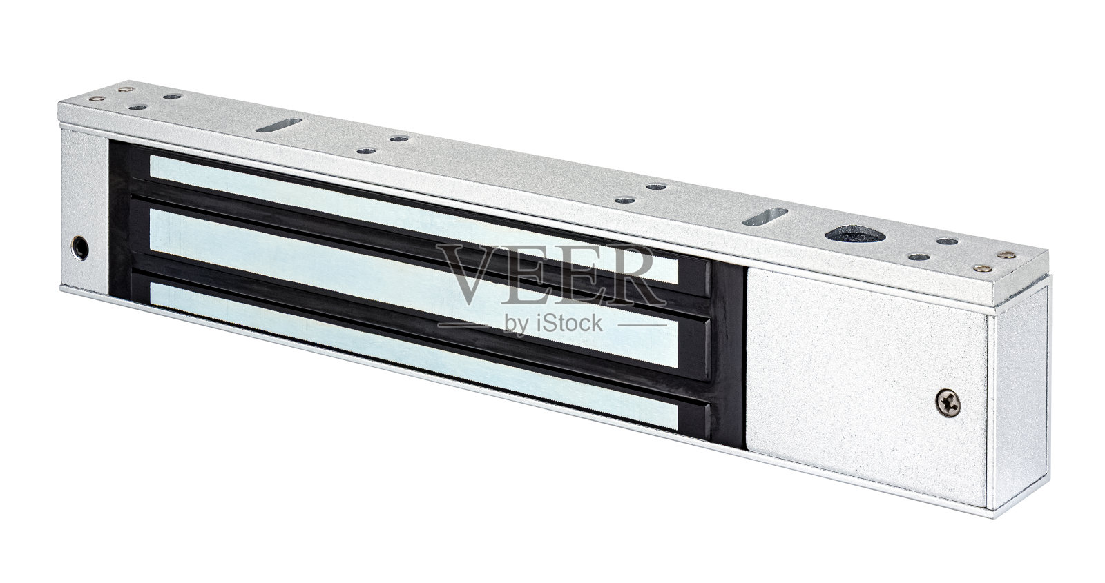 电磁门锁隔离在一个白色的背景照片摄影图片