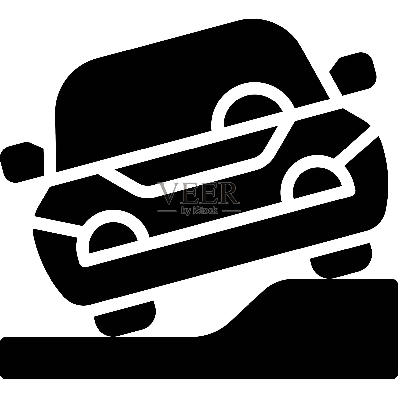 人行道停车图标,停车场相关矢量插画图片素材