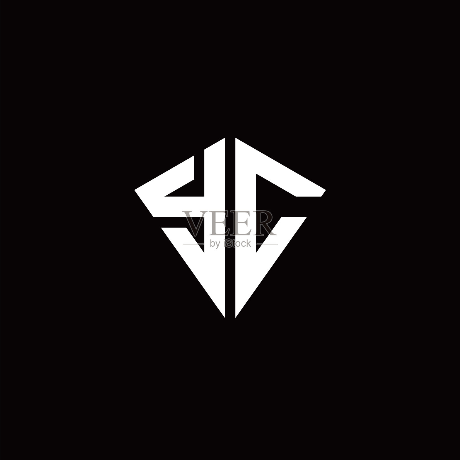 首字母y c带有风筝的现代风格标志插画图片素材