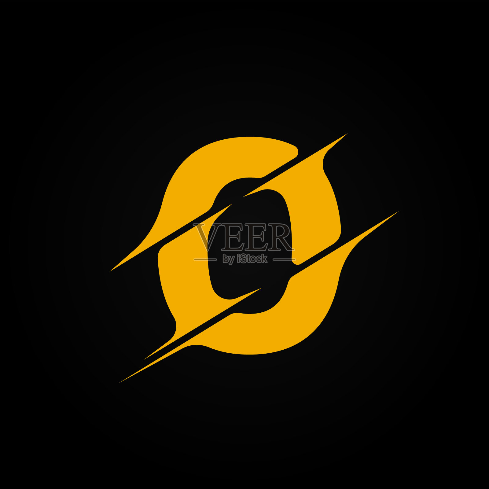 从字体集切片黄色字符,矢量插图插画图片素材