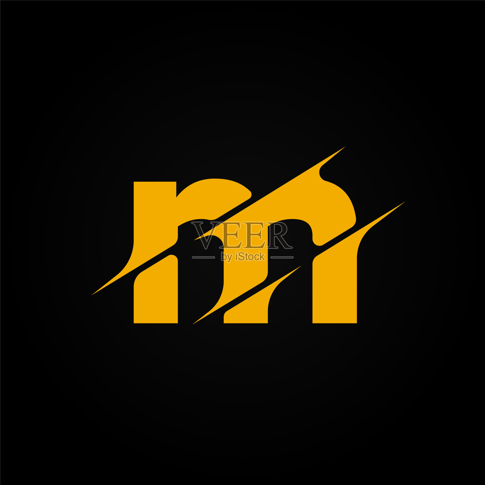 从字体集切片黄色字符,矢量插图插画图片素材