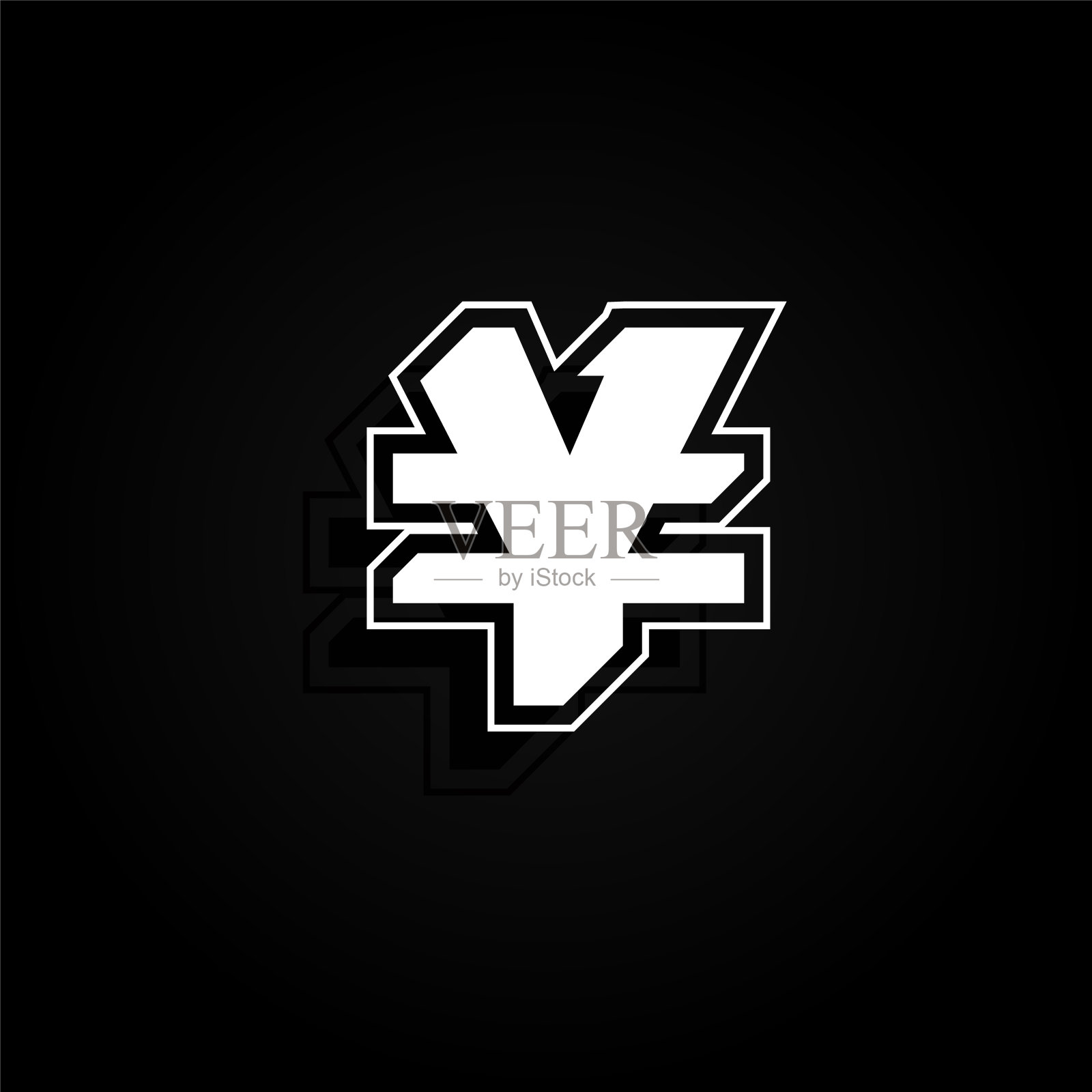 现代,最小和动态'说唱'字体字符45度角,矢量插图插画图片素材