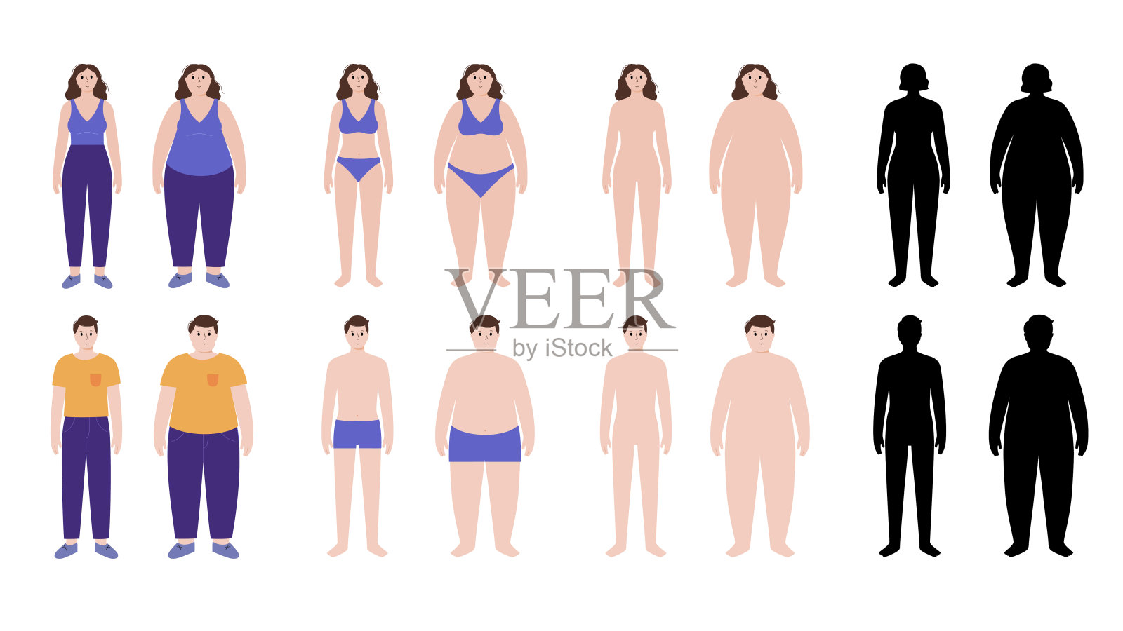 身体质量指数插画图片素材