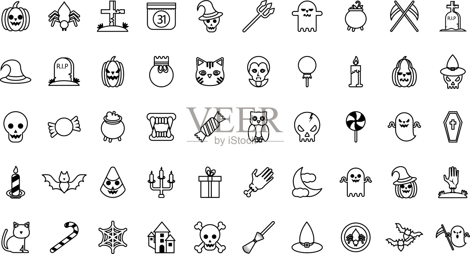 捆绑50万圣节套装图标图标素材