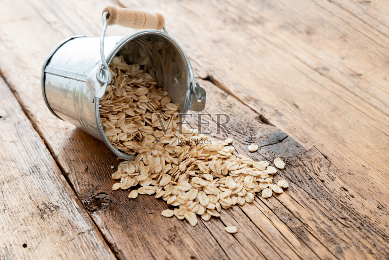 小的有机燕麦片照片摄影图片