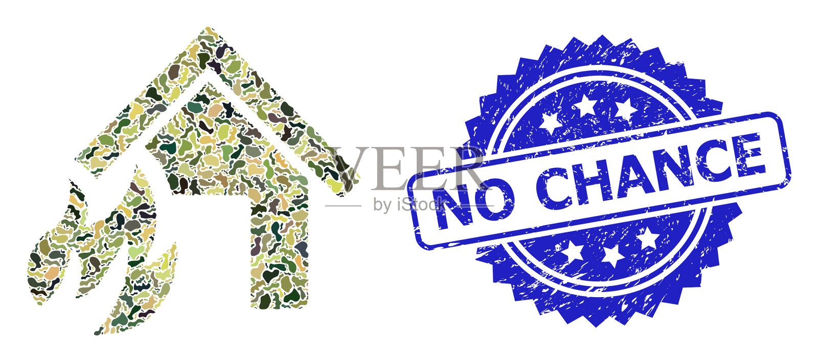 12、橡皮章没有机缘印章和军章插画图片素材