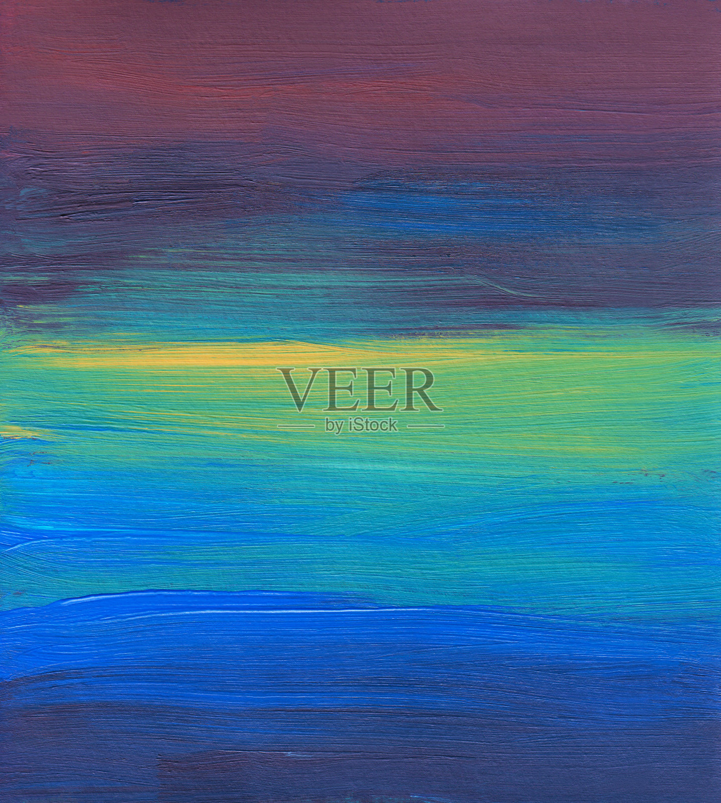 抽象的彩色背景。暗红、蓝色、黄色、绿松石质感的笔触在纸上。现代艺术,手绘。插画图片素材