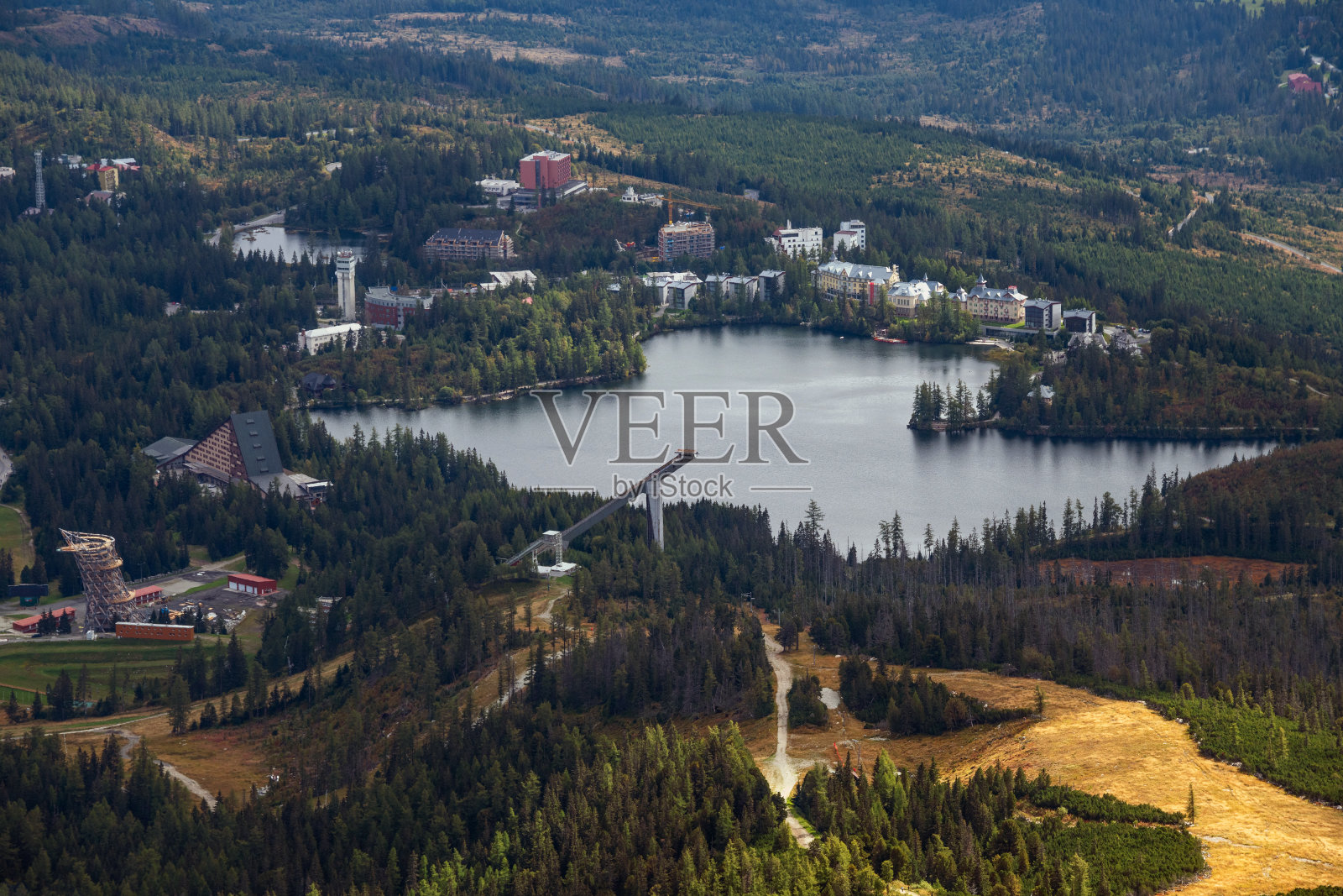 斯特布斯基普莱索湖地区,从普雷德纳索利斯科,高塔特拉斯,斯洛伐克照片摄影图片