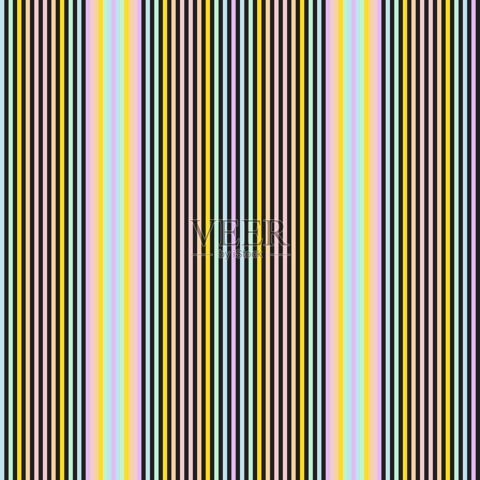彩虹条纹无缝图案背景中插画图片素材
