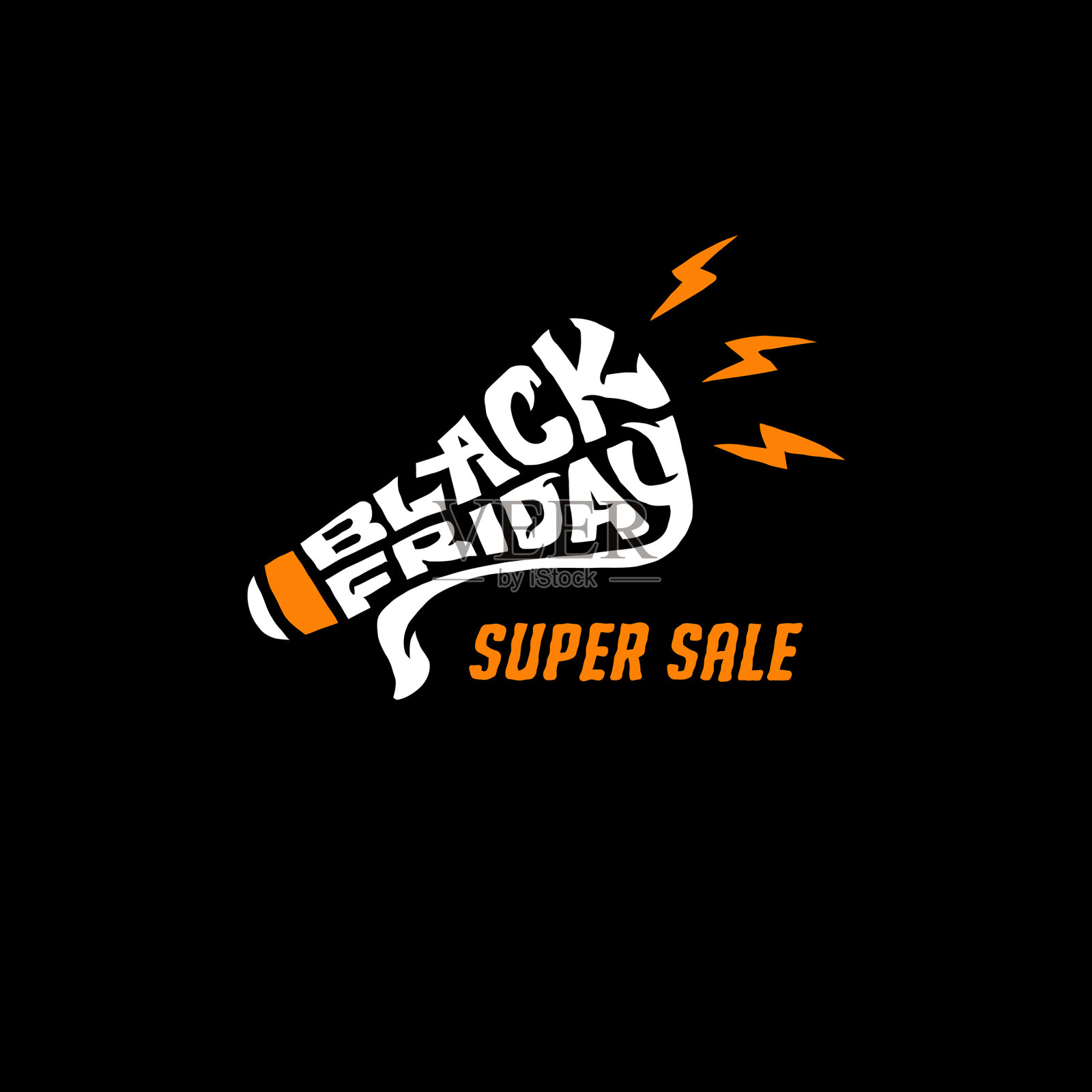 黑色星期五特价手工刻字设计元素图片