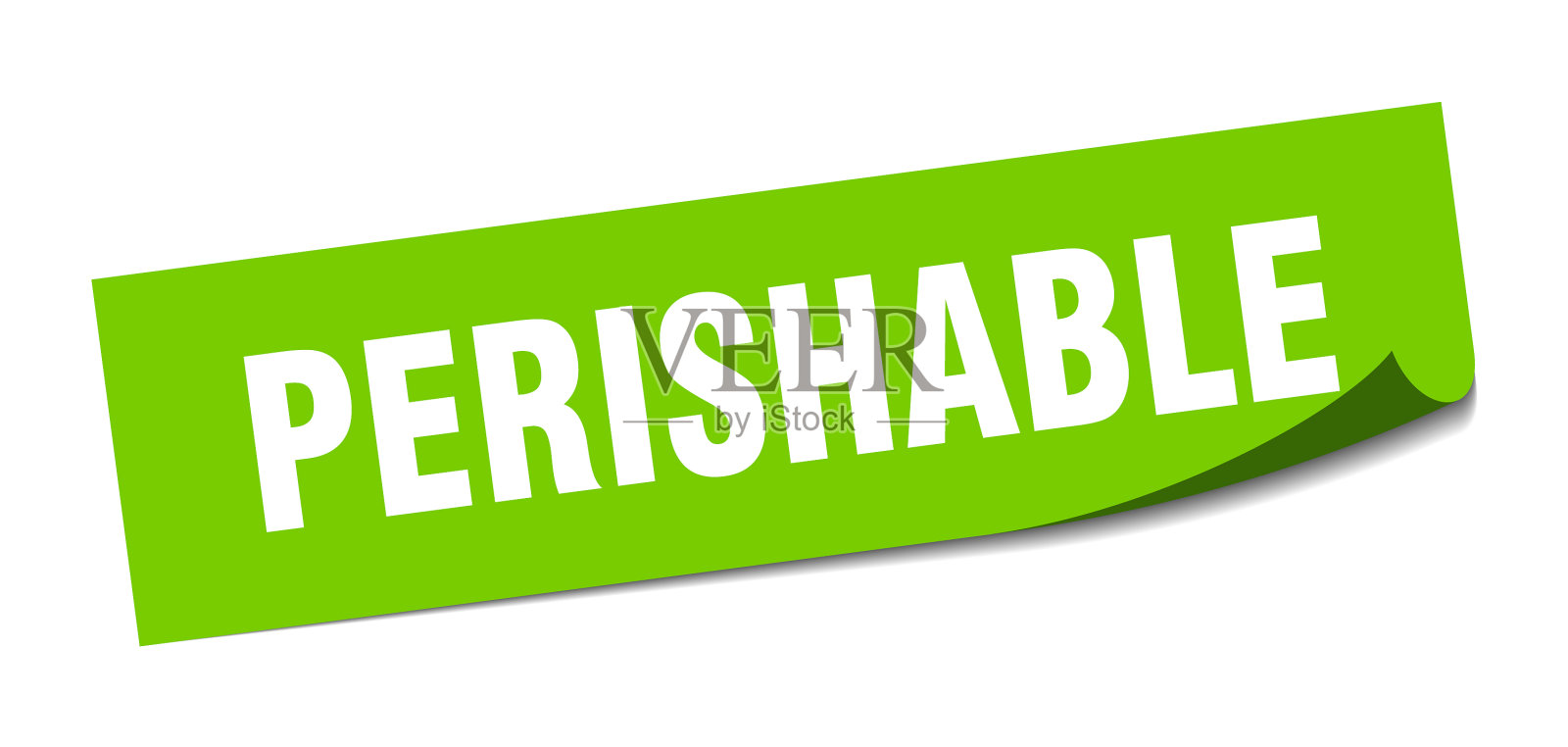 易腐不干胶方形隔离标签标志插画图片素材