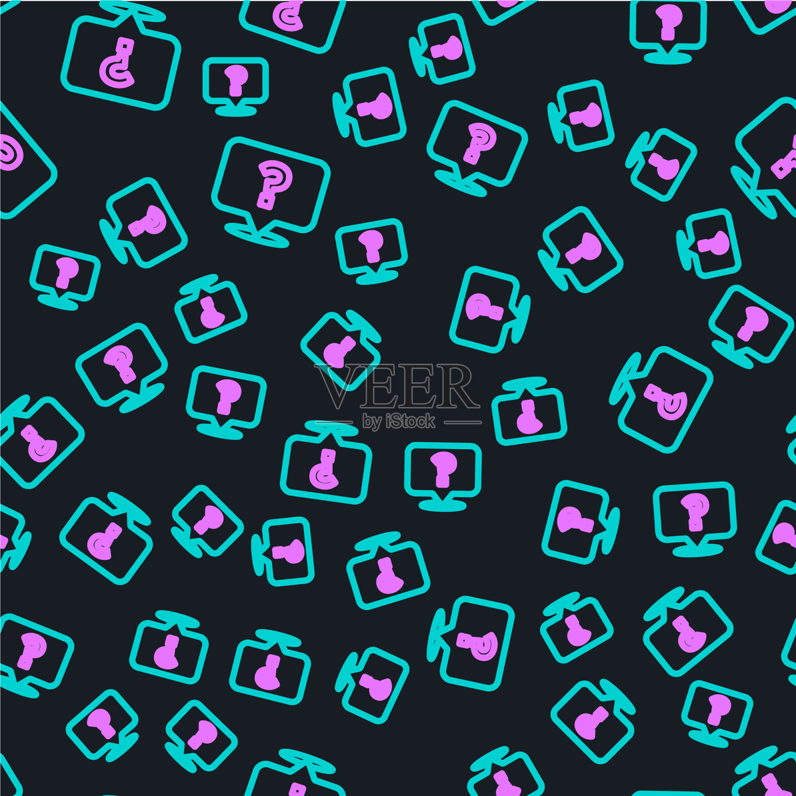 行问号图标隔离无缝模式插画图片素材