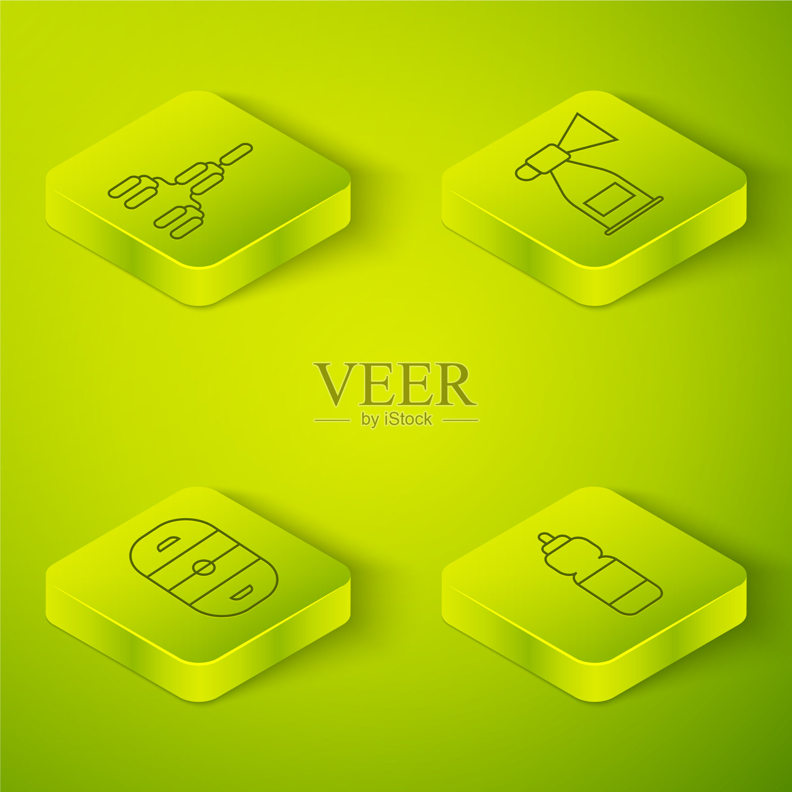 设置等距空气喇叭冰场健身图标素材