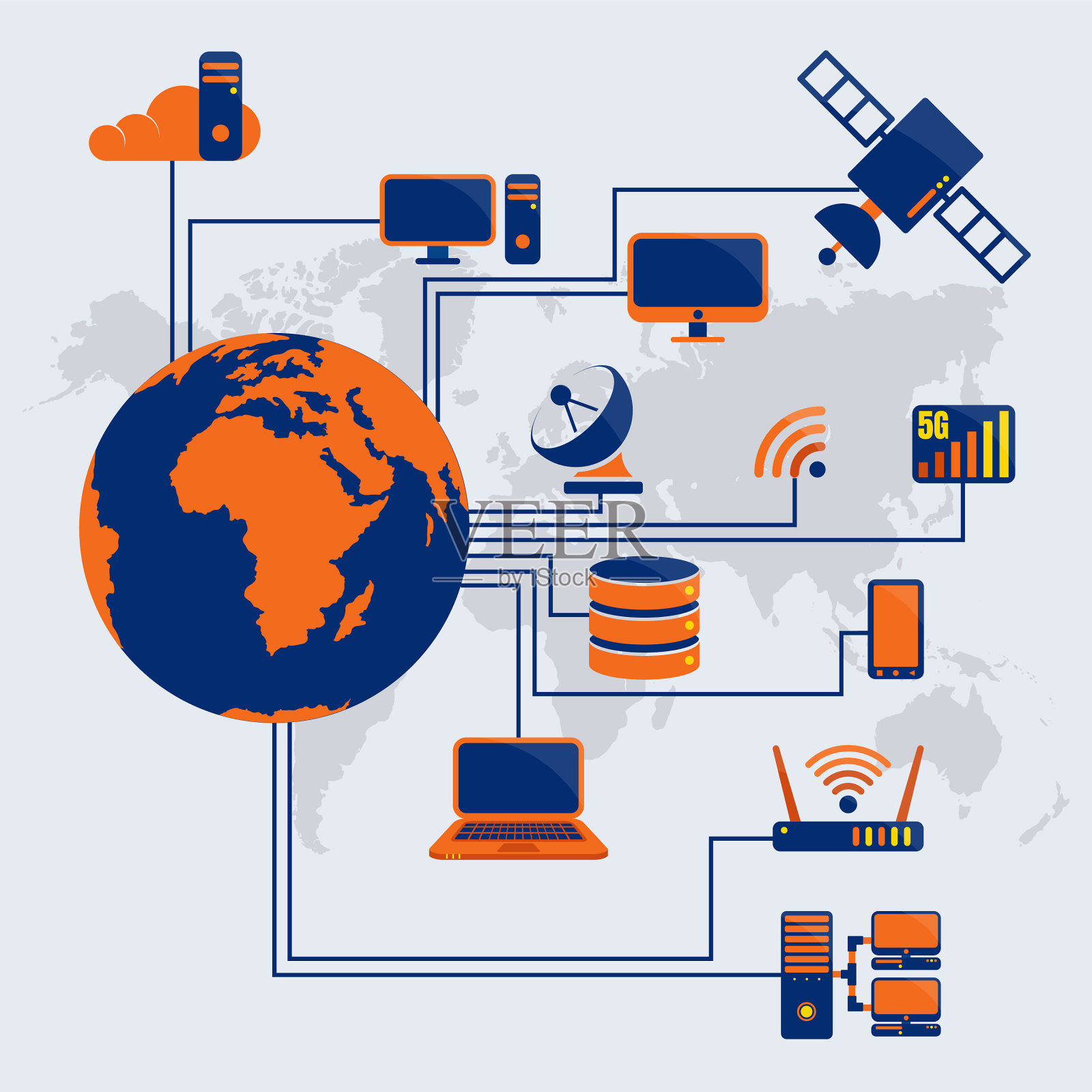 世界发展技术日插画图片素材