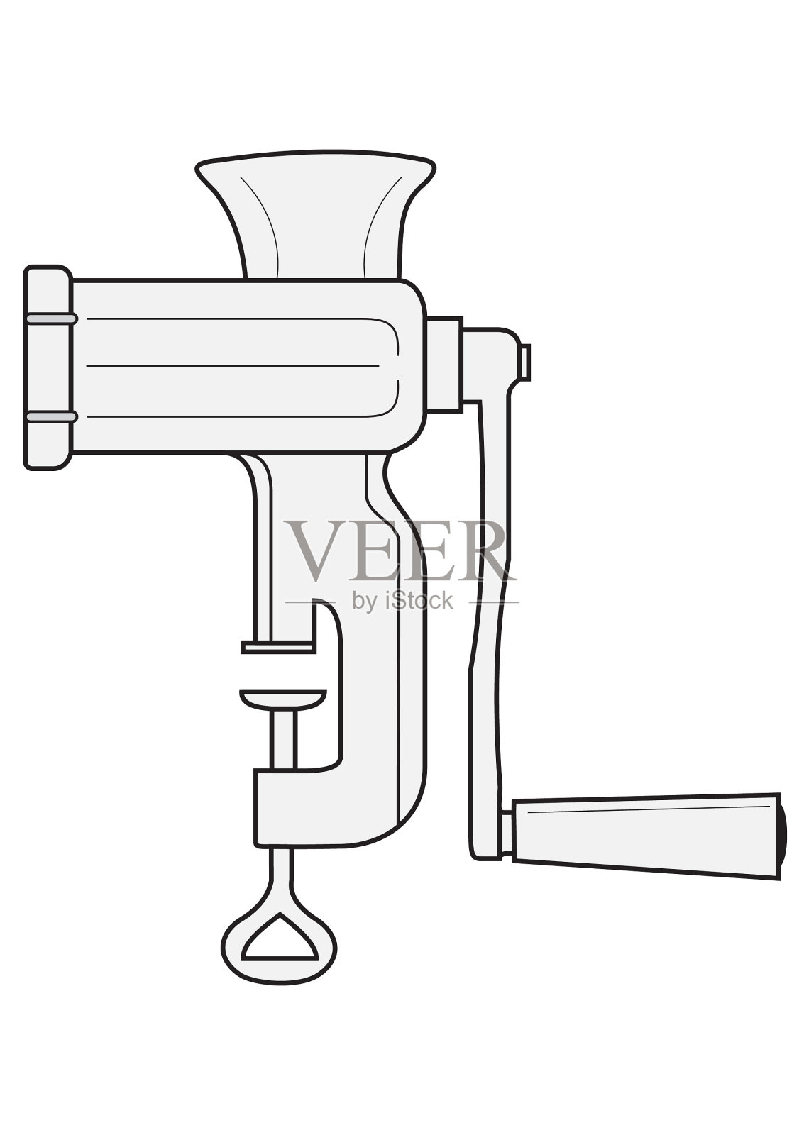 绞肉机插画图片素材
