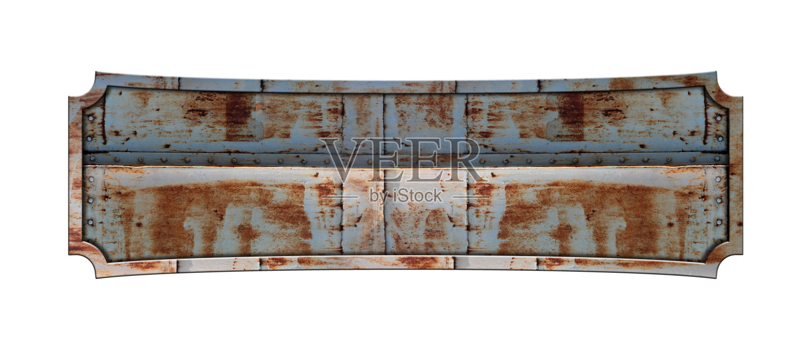 垃圾金属标识板孤立在白色背景上照片摄影图片