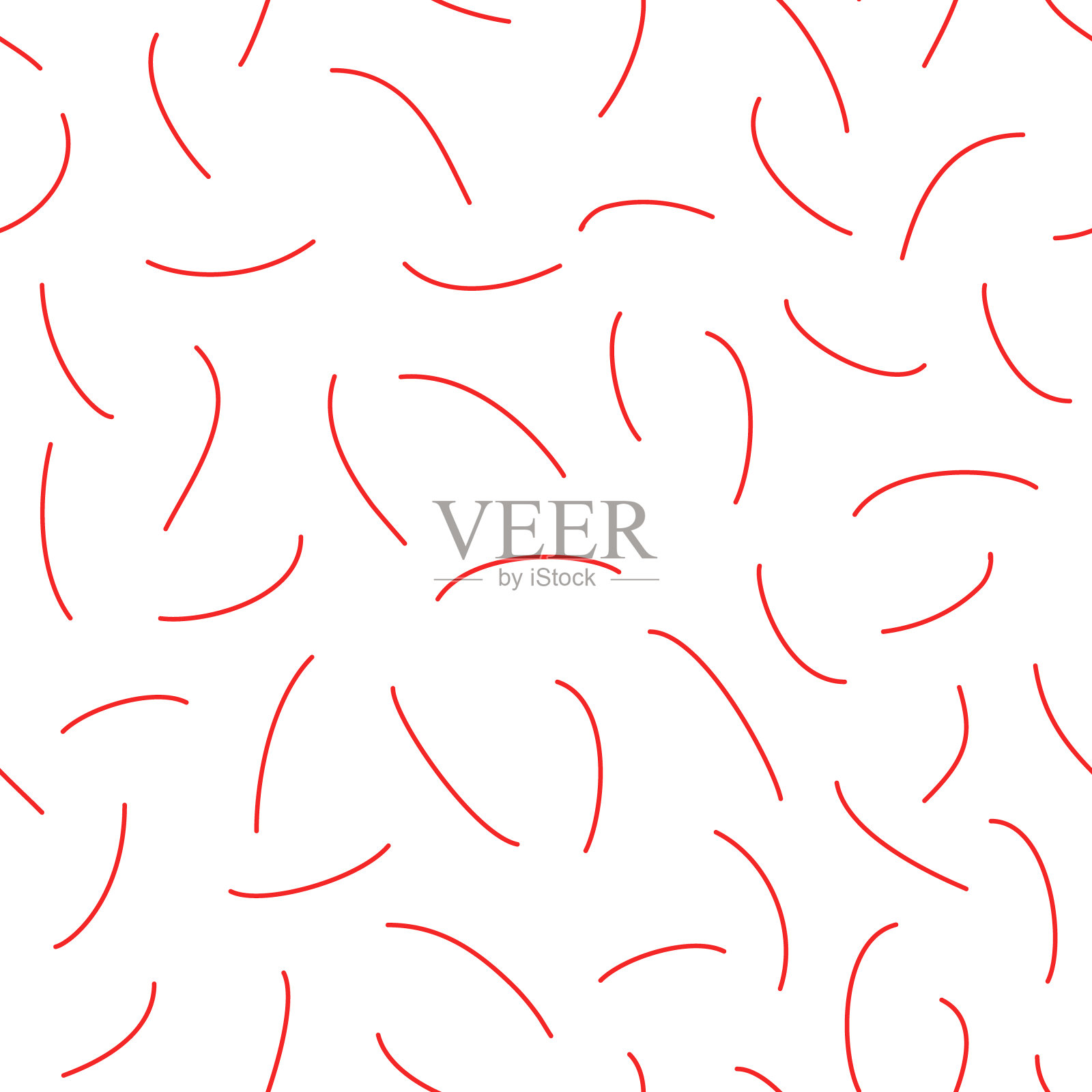 无缝图案不规则抽象背景重复条纹笔划红色背景矢量插图插画图片素材