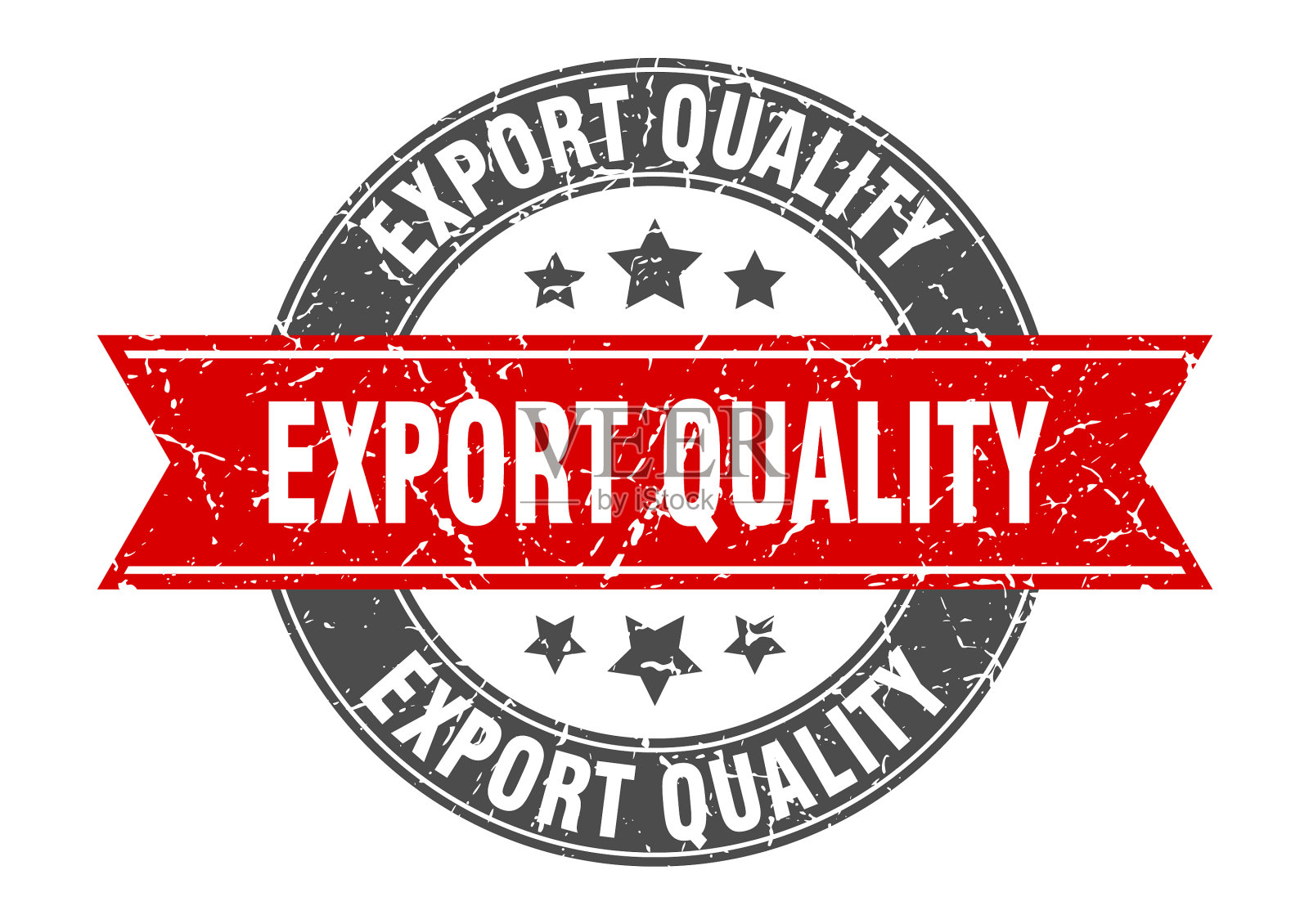 出口质量圆章带丝带标签标志插画图片素材