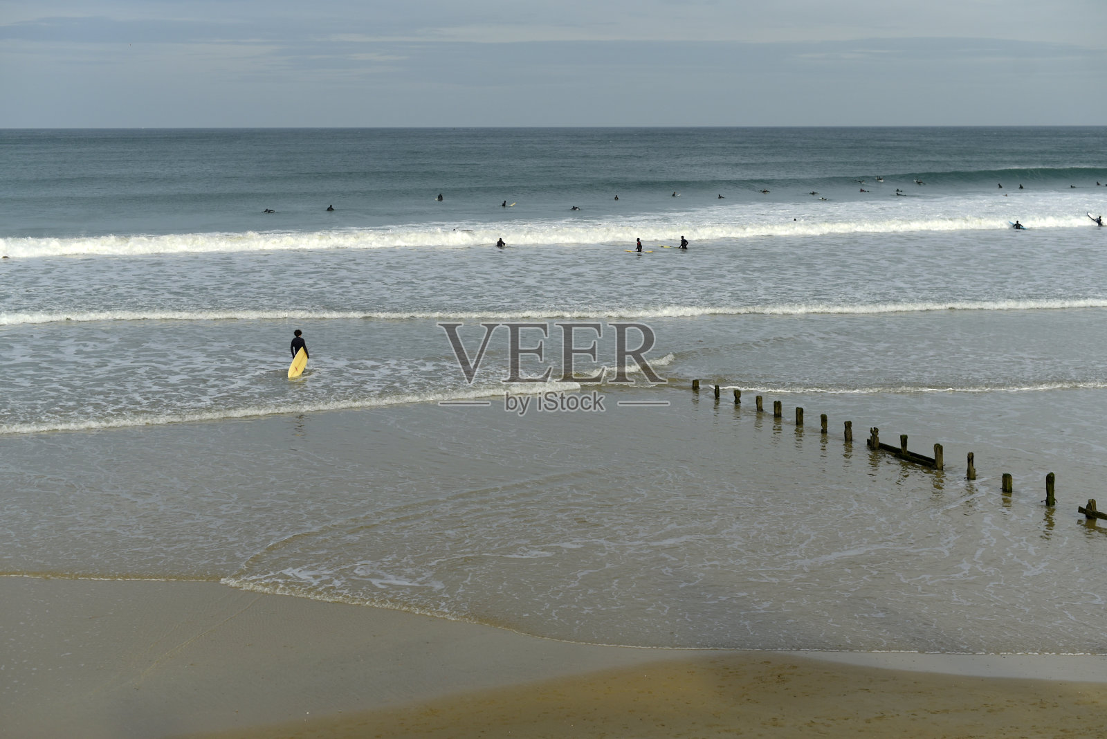圣马洛-冲浪防波堤照片摄影图片