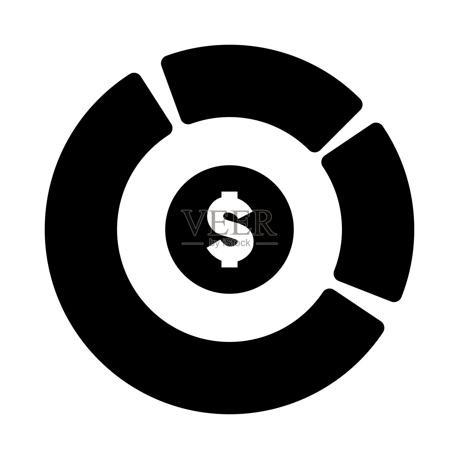 饼图销售数据统计图标图标素材