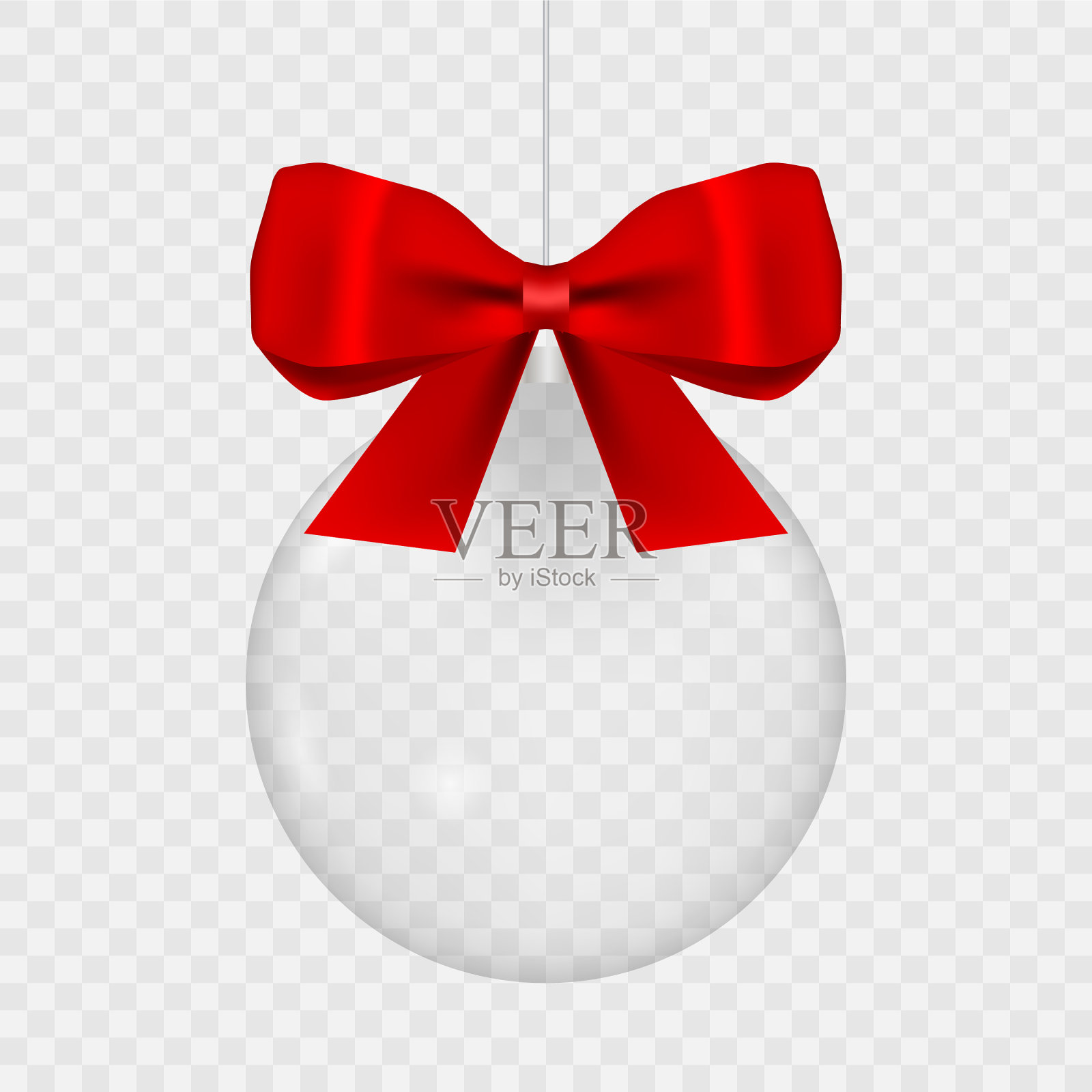 玻璃圣诞球插画图片素材