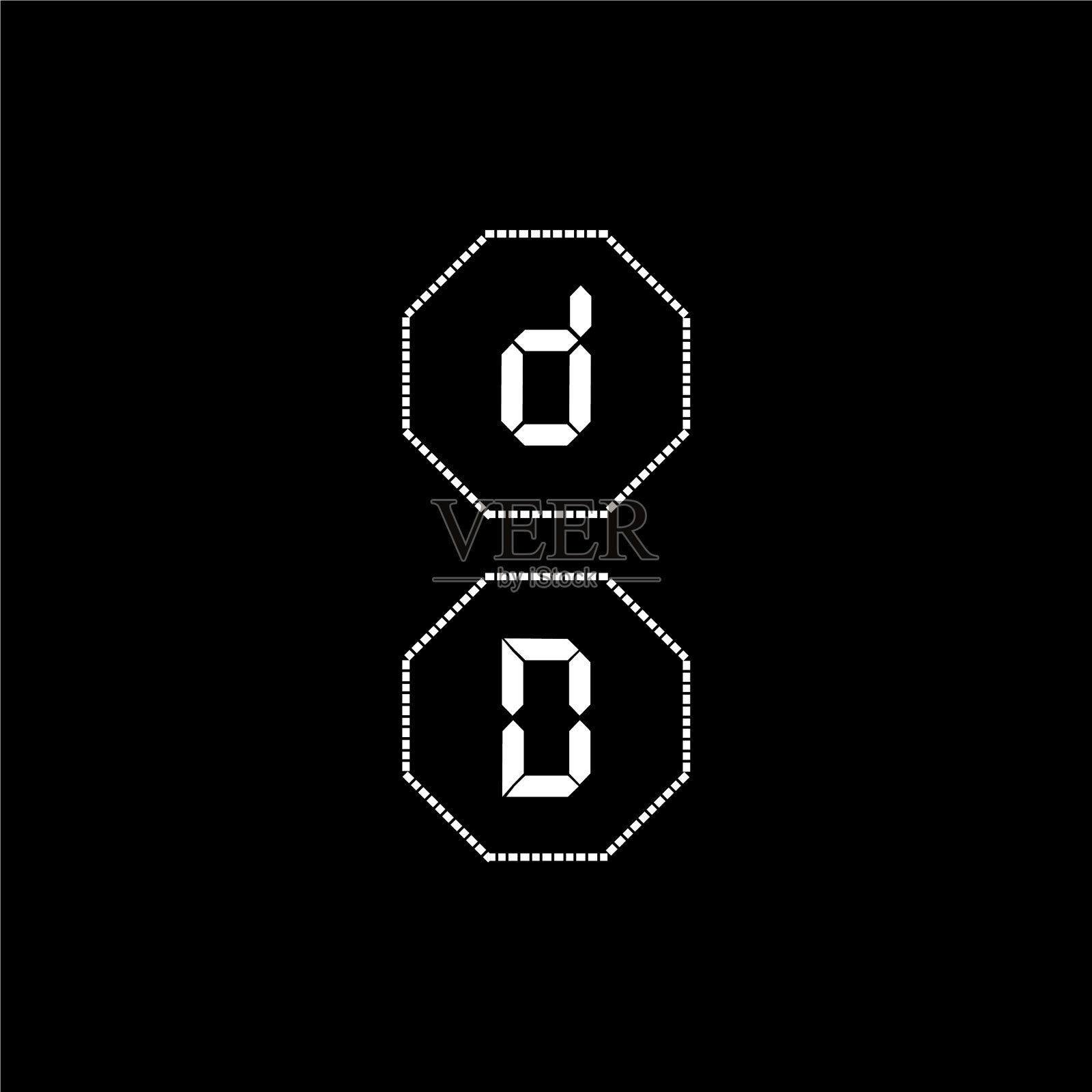 D字母标志用图形元素设计插画图片素材