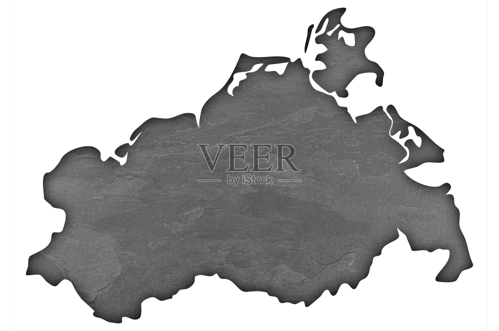 黑色石板上的梅克伦堡- vorpommern地图,插画图片素材