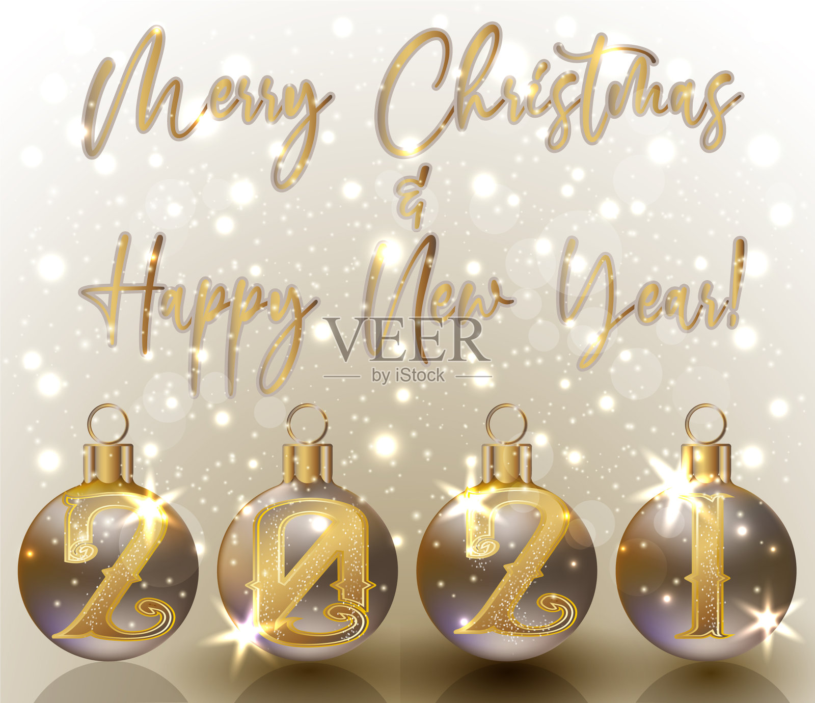 圣诞快乐,2021年新邀请卡插画图片素材