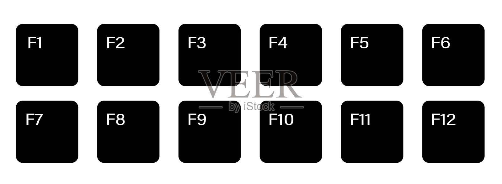 设置辅助键盘按键从f1到f12插画图片素材