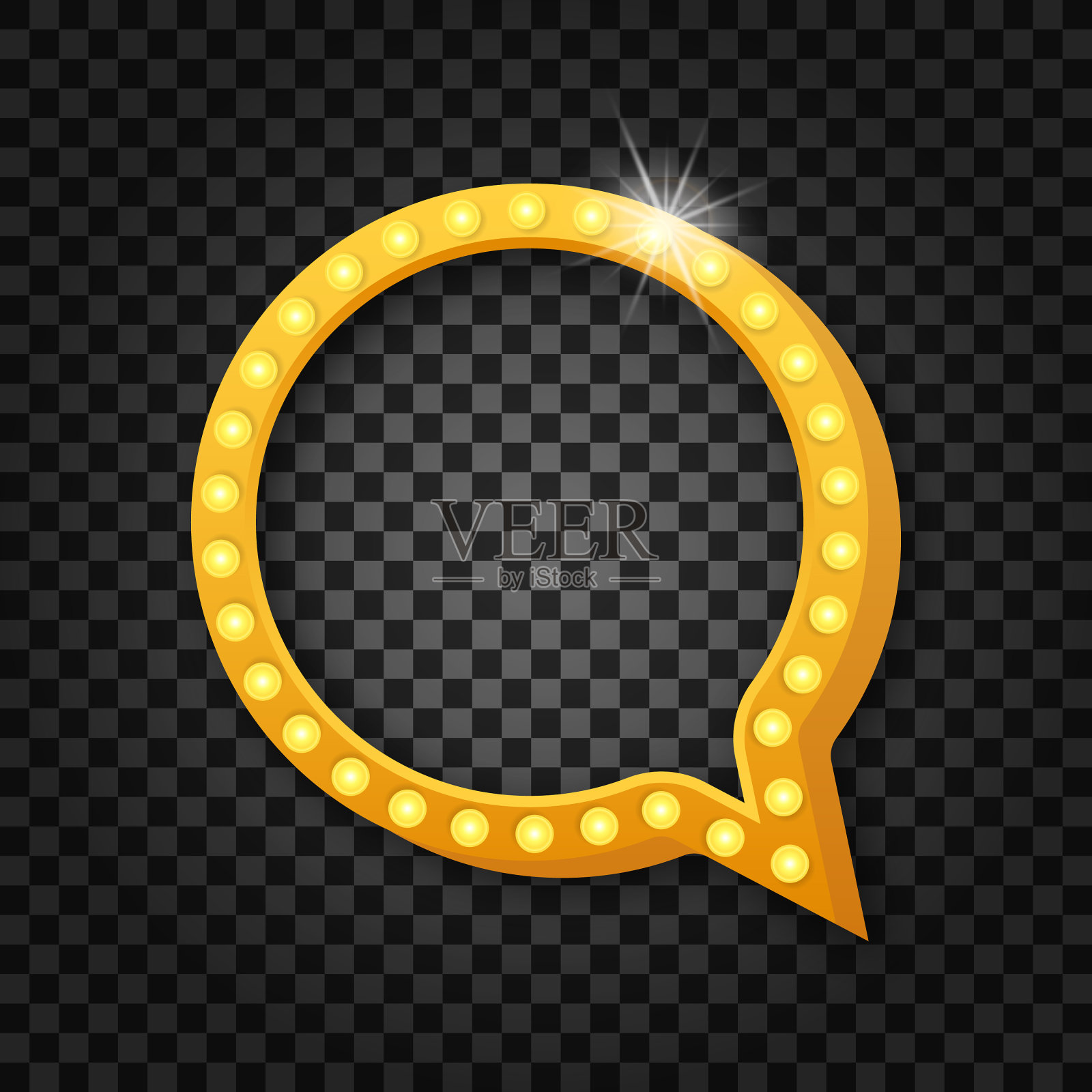 复古灯箱广告牌复古框架灯箱插画图片素材