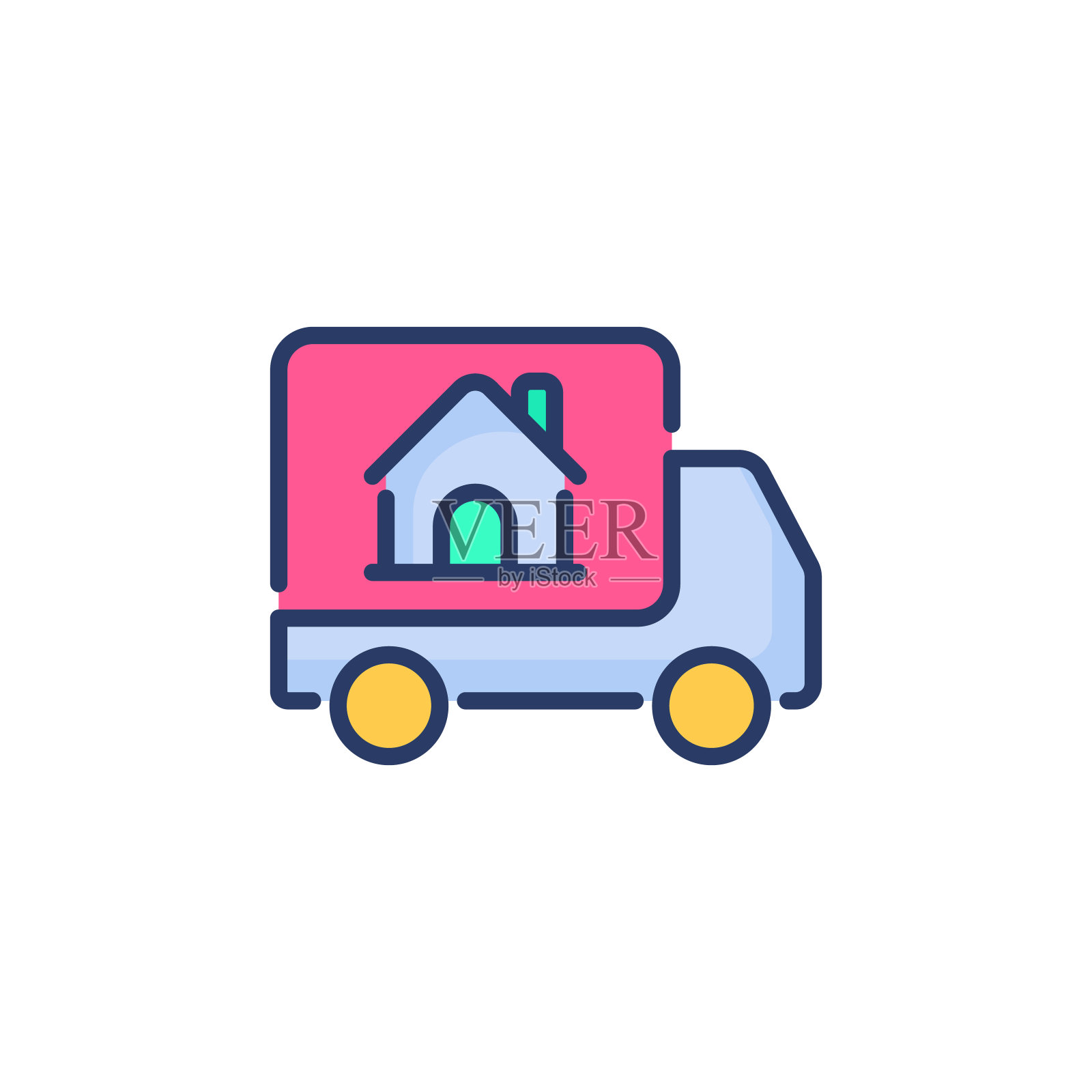 房地产交付插画图片素材