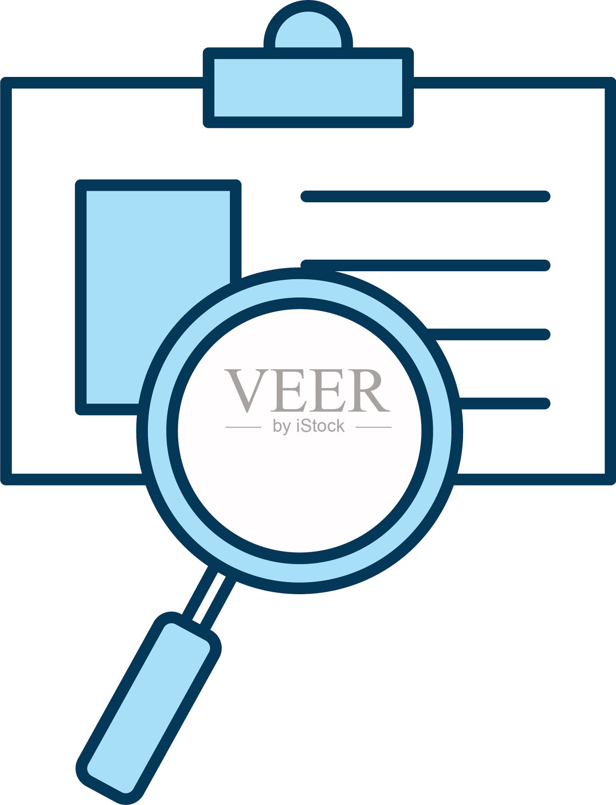 带个人卡的卢佩线和填充风格图标插画图片素材