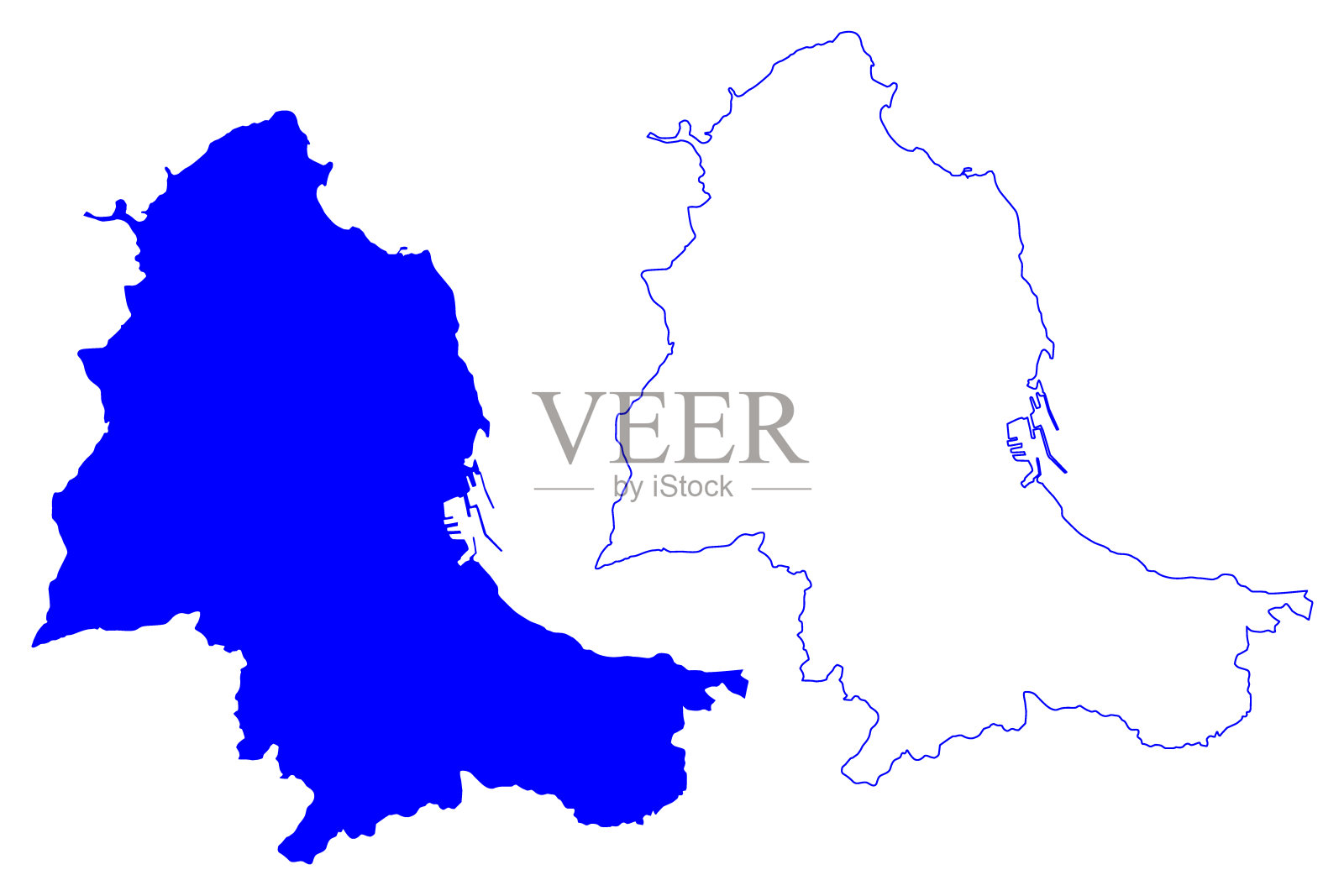 巴勒莫大都会(意大利,意大利共和国,西西里岛地区)地图矢量插图,涂鸦草图巴勒莫地图插画图片素材