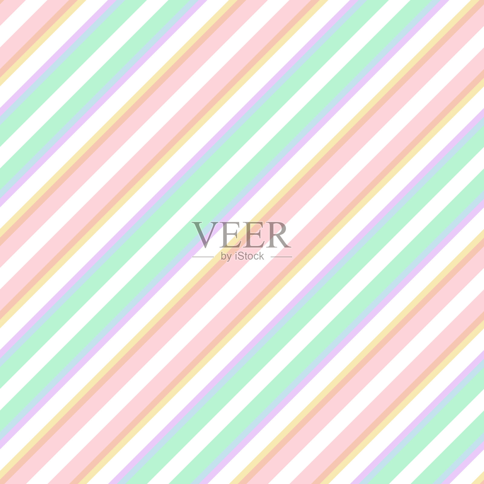 彩虹条纹无缝图案背景中插画图片素材