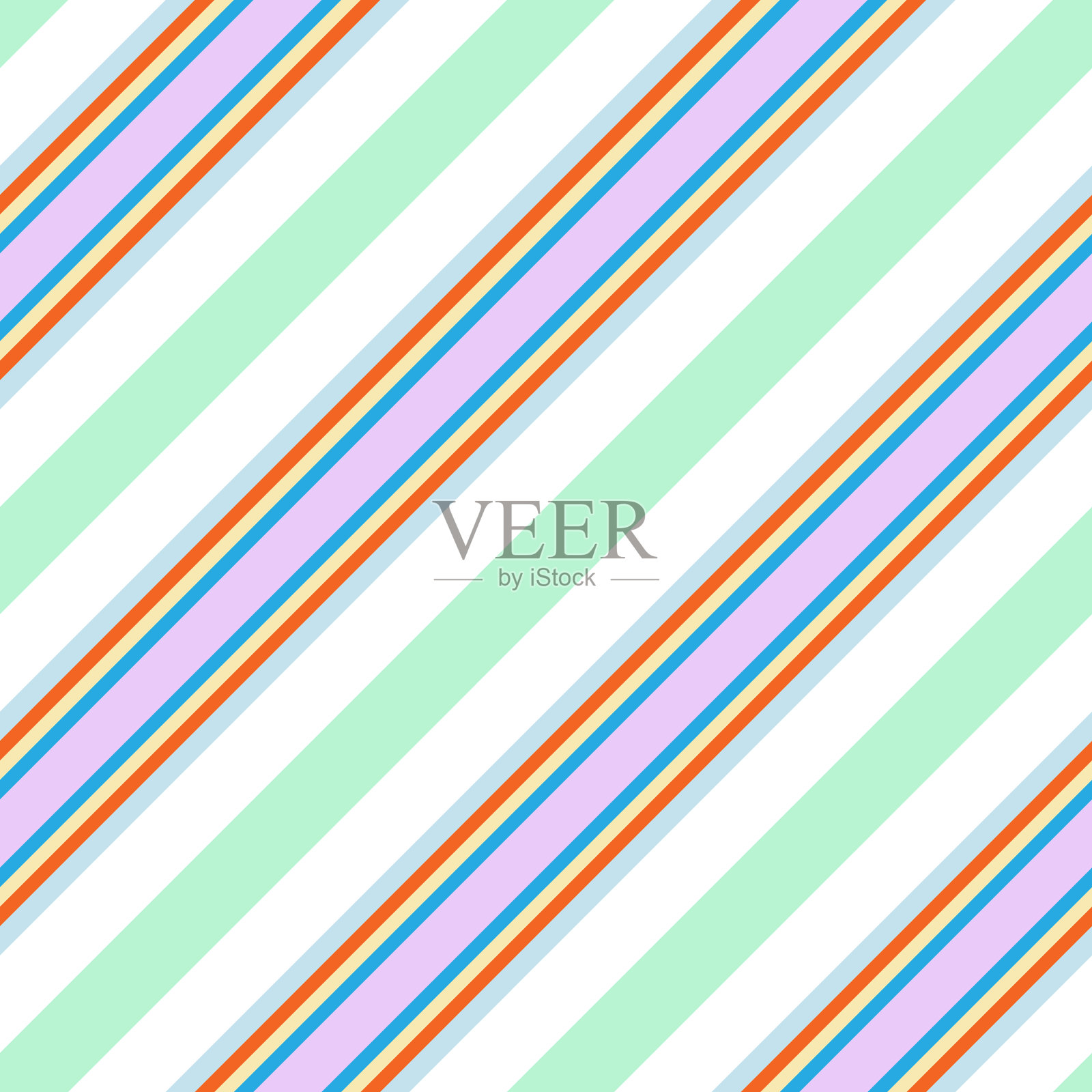 彩虹条纹无缝图案背景中插画图片素材
