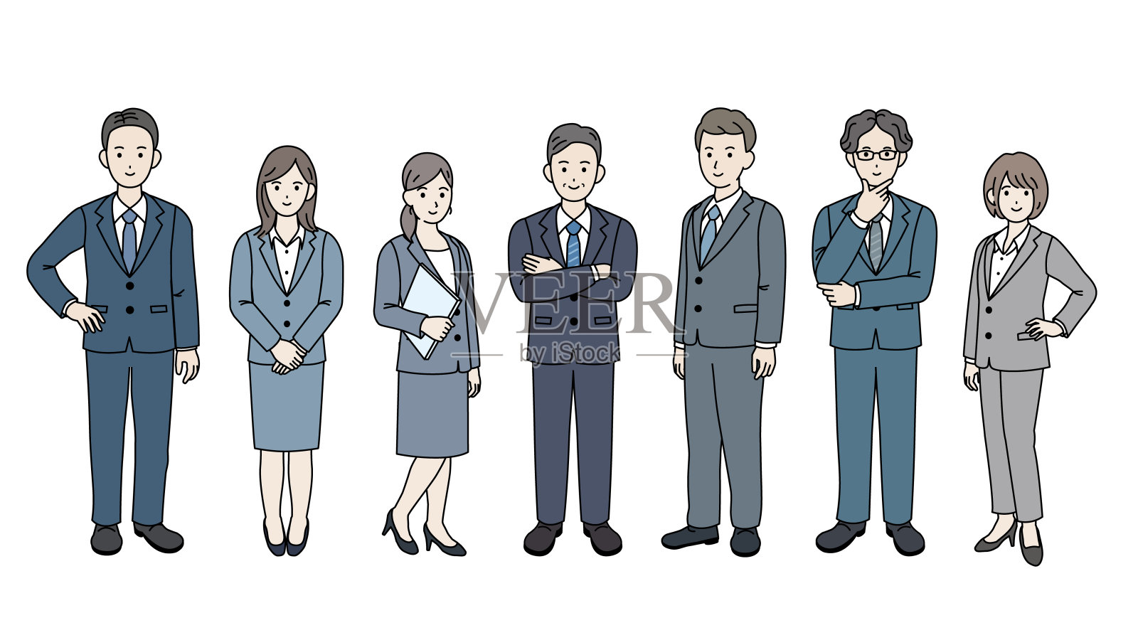 业务人员说明插画图片素材