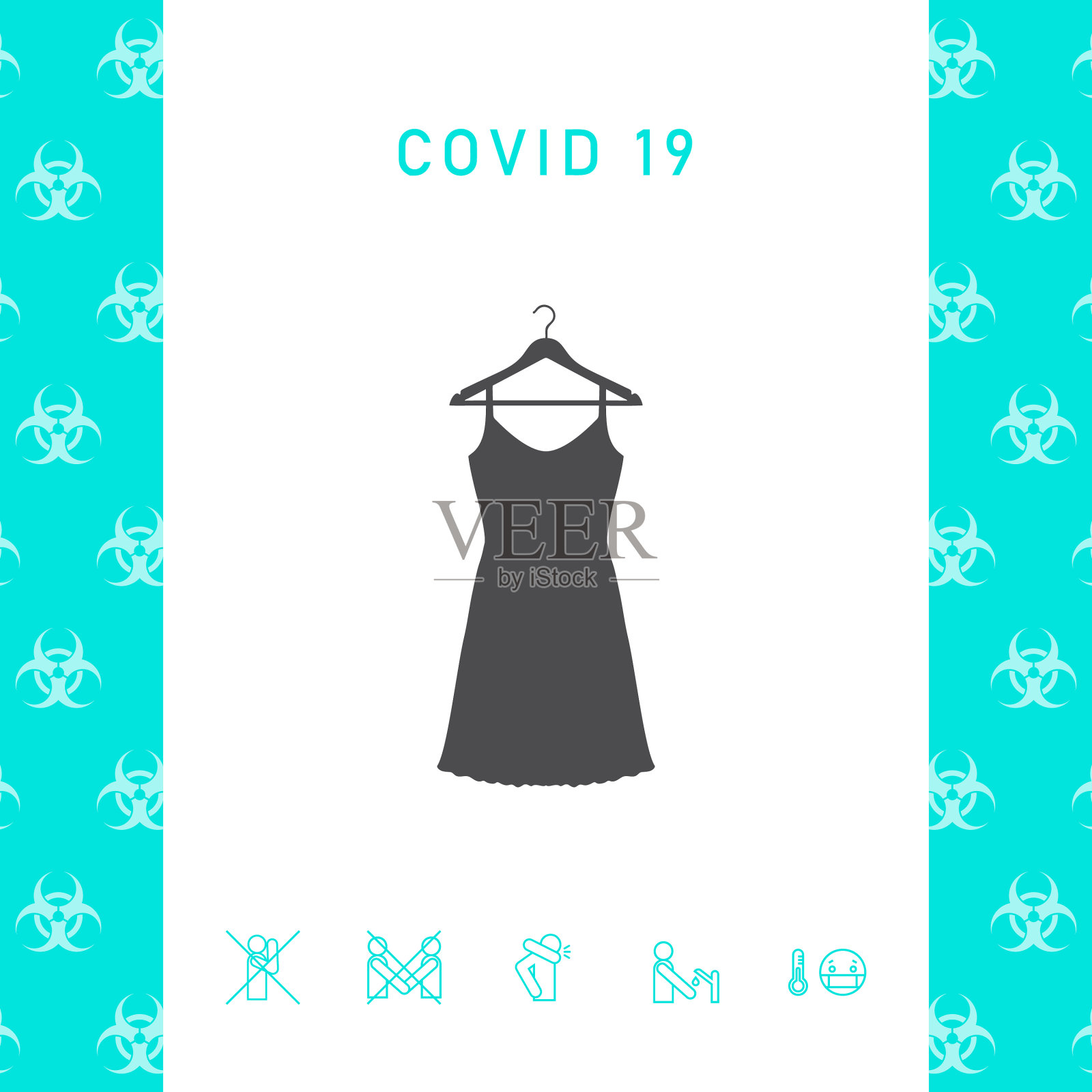 太阳裙晚礼服组合或睡衣上插画图片素材