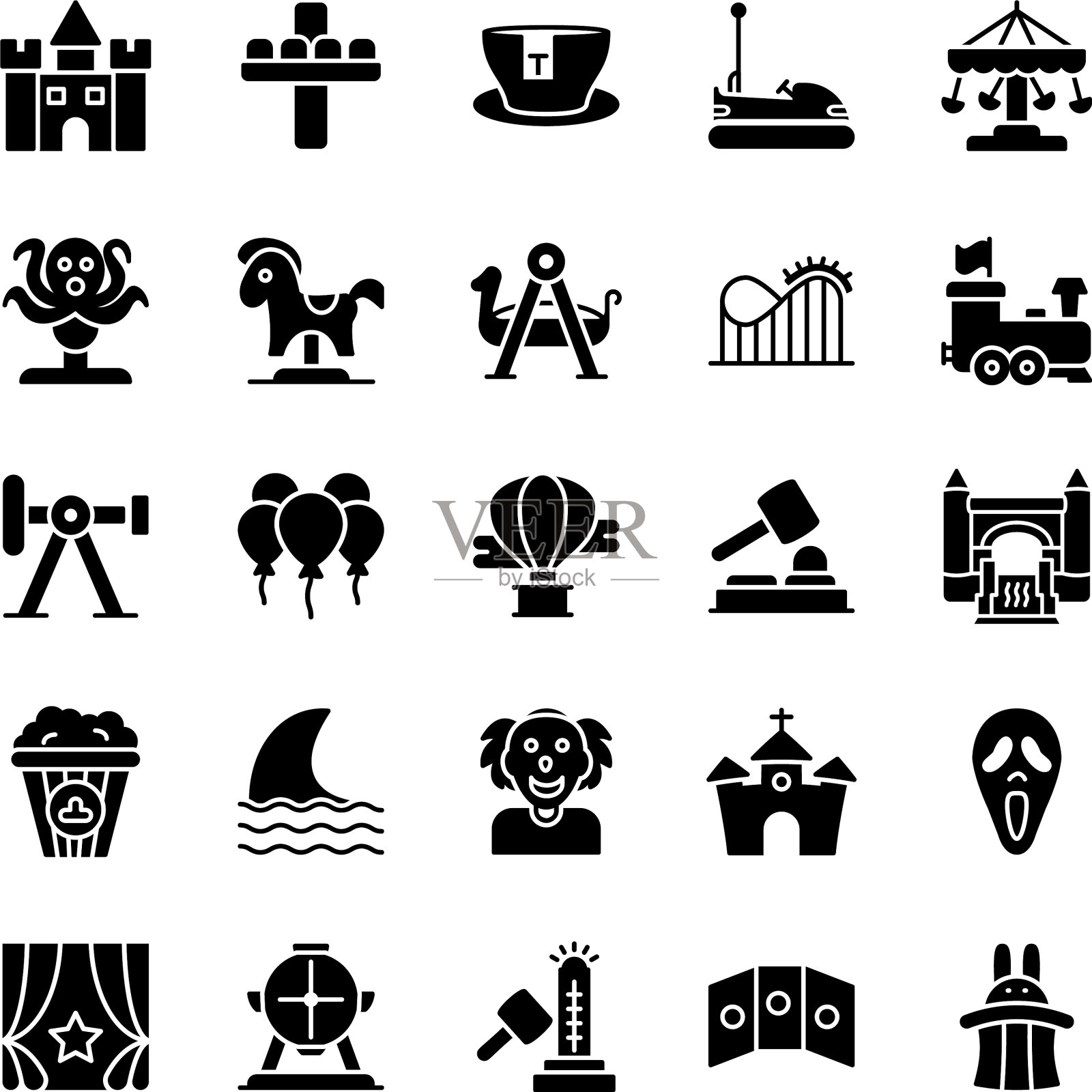 游乐园字形图标集图标素材