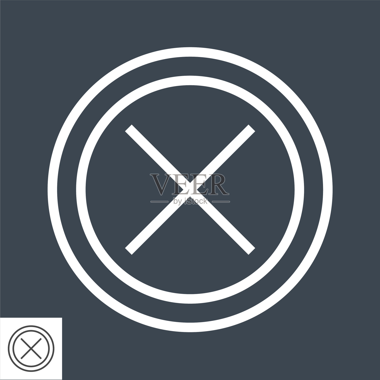 十字标记细线图标图标素材