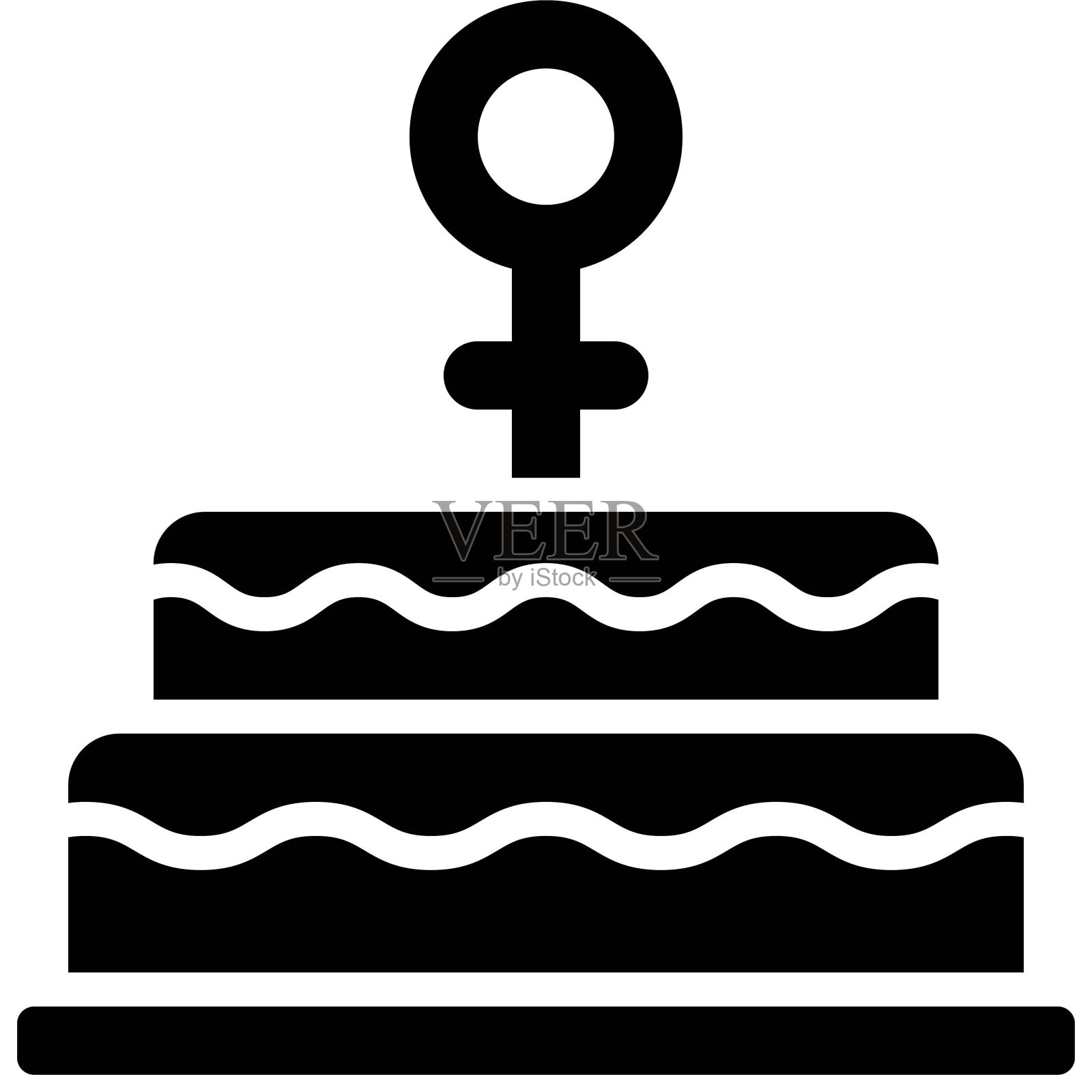 蛋糕图标,女权主义相关向量插画图片素材
