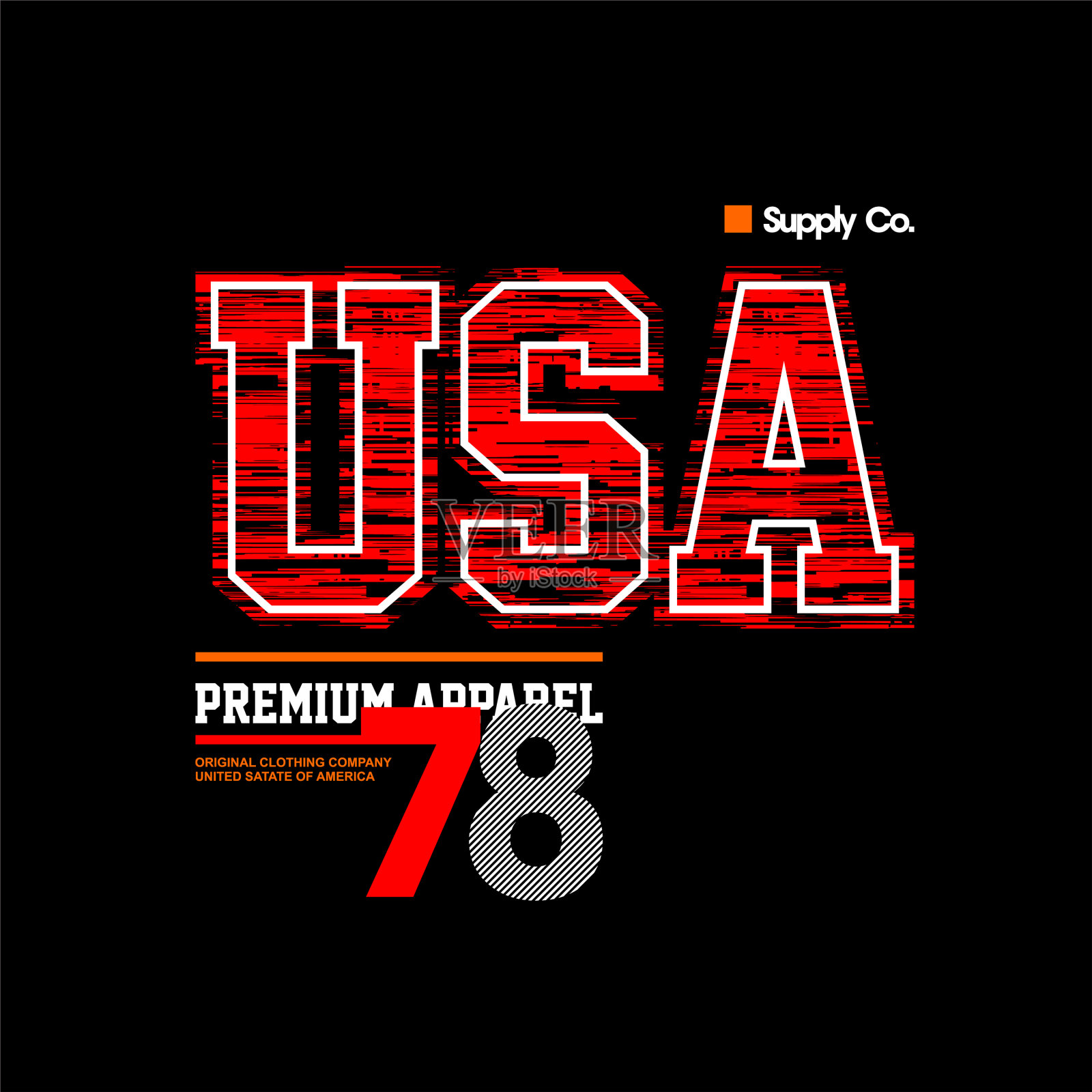 美国高级服饰78抽象复古时尚插画图片素材