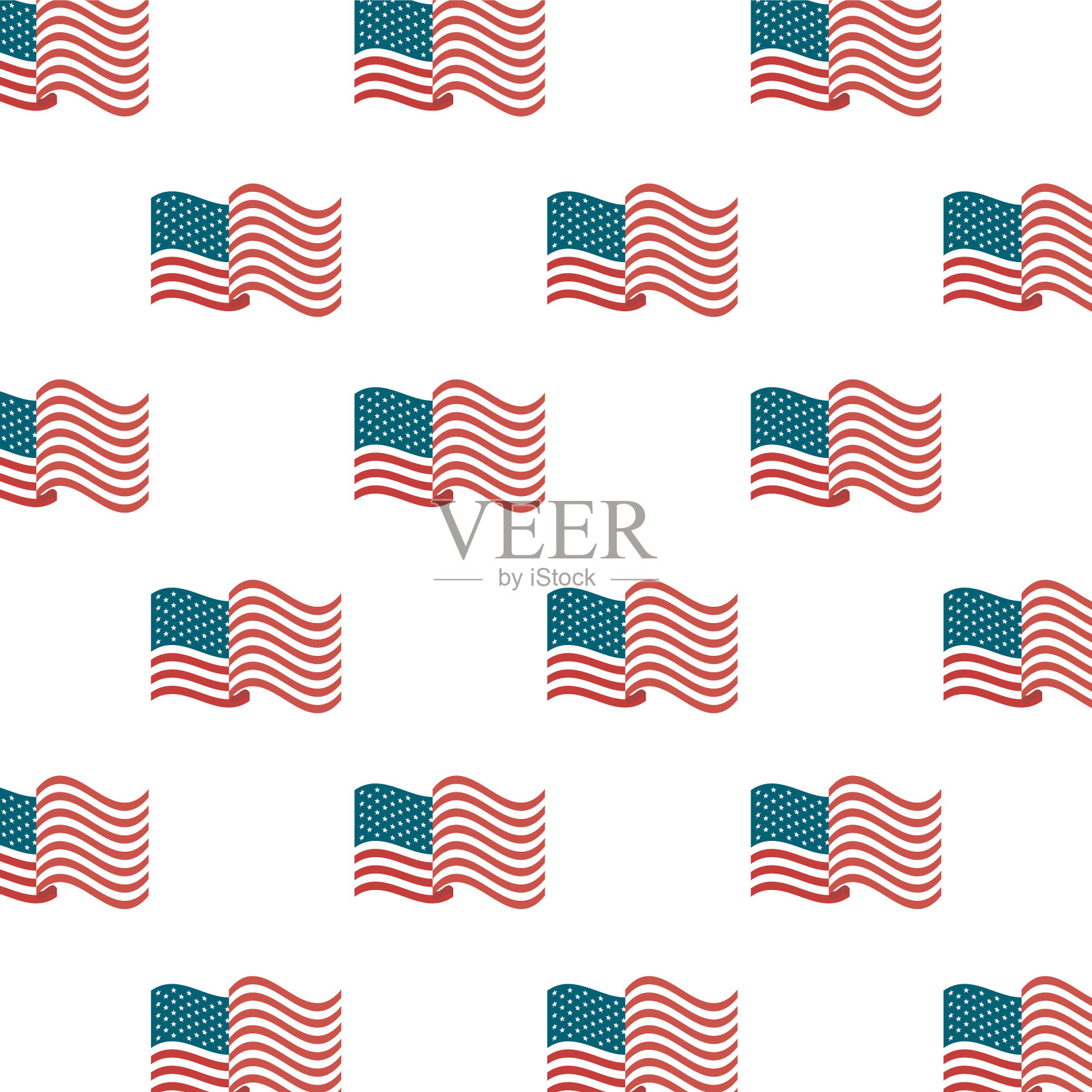 美国国旗图案插画图片素材