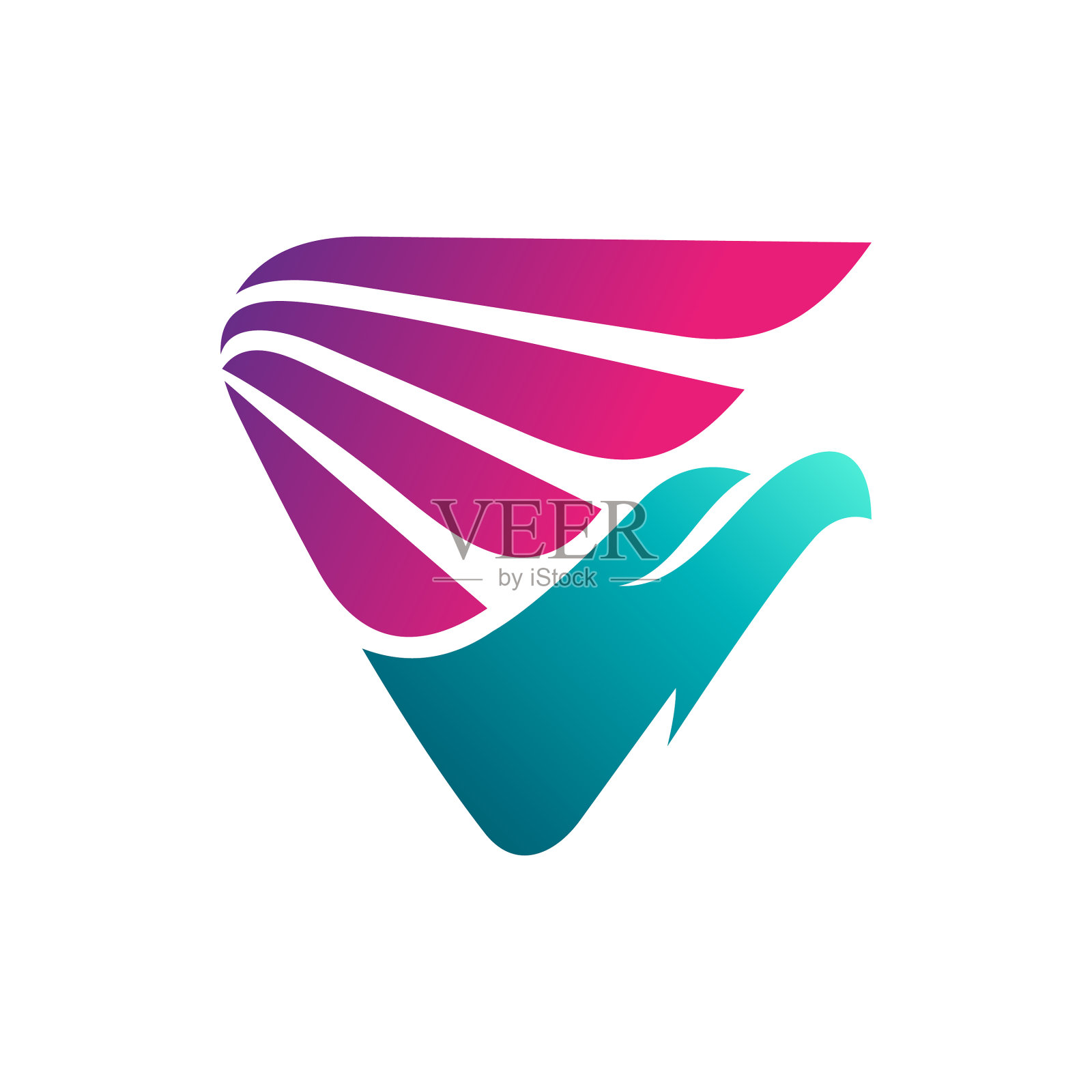 鹰翼标志插画图片素材